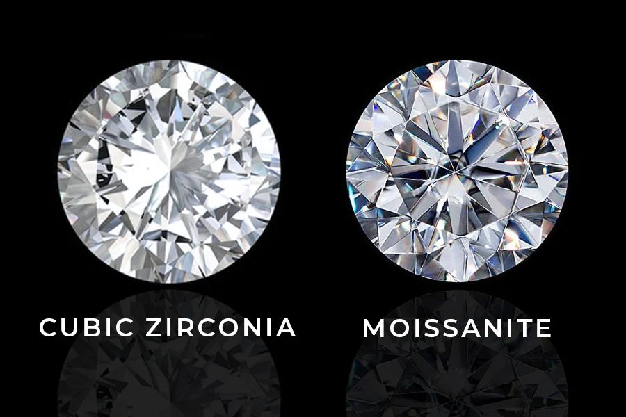 moissanite vs kubický zirkon